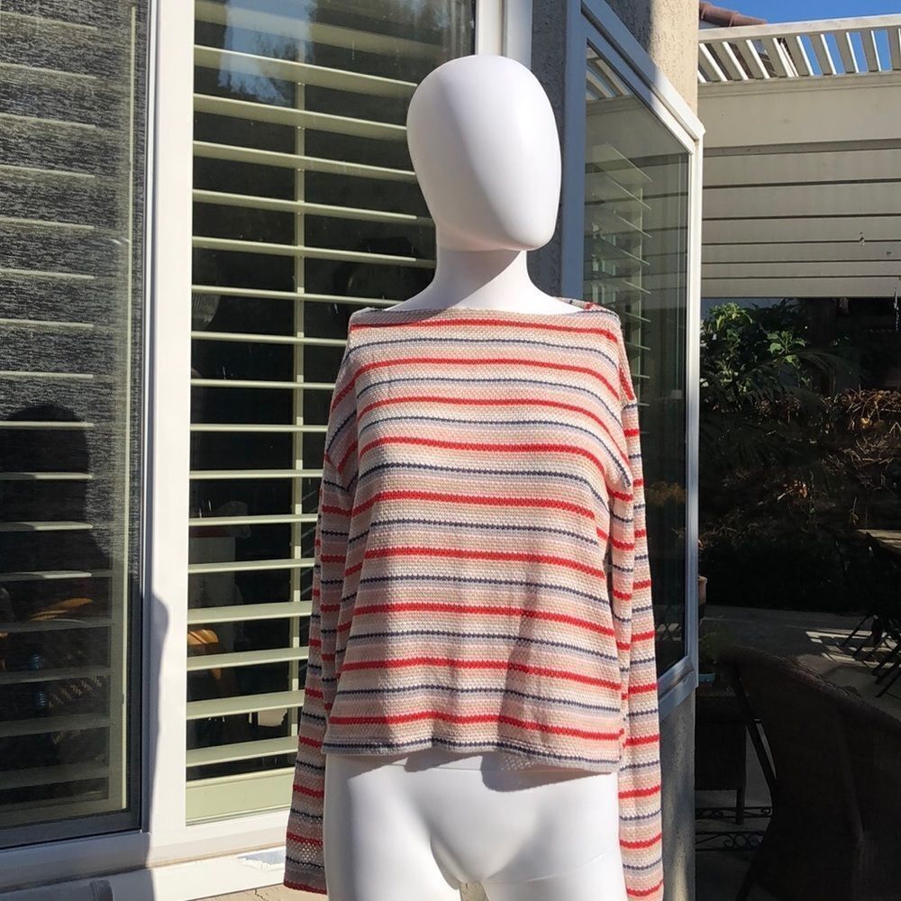 Socialite Striped Knit Thin Sweater Sz XS